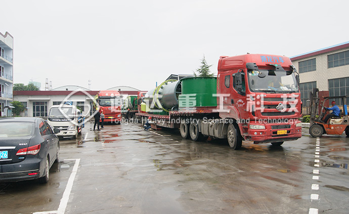 新疆年产十万吨有机无机复混肥生产线装车发货